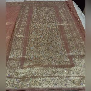 Gold Saree with matching blouse